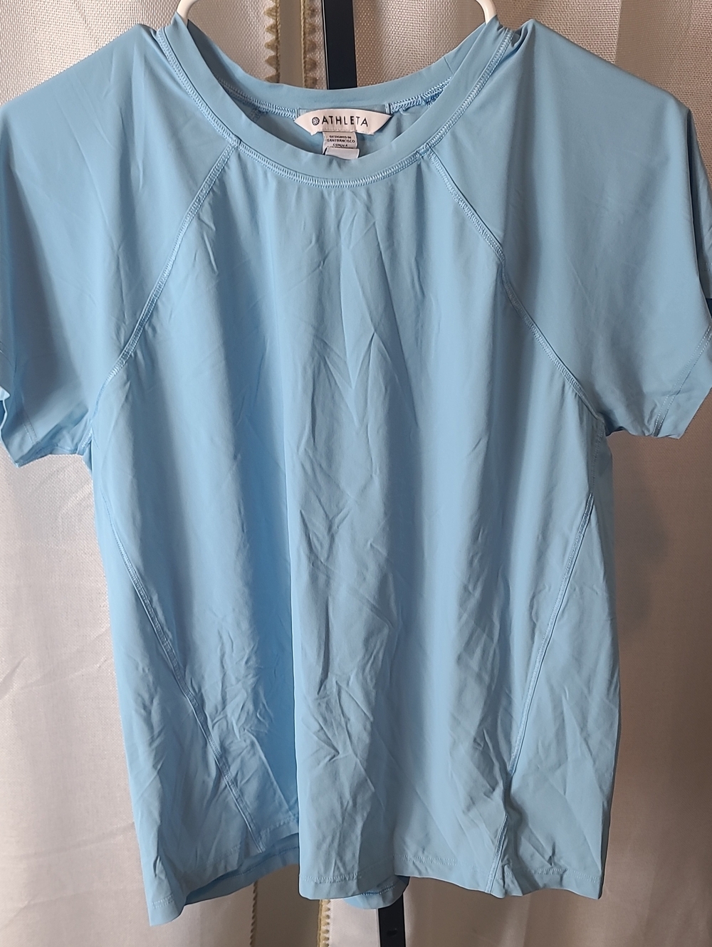 Athleta Ultimate Train Tee Workout Top Blue Women's Size Small